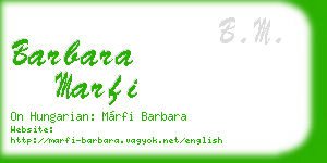 barbara marfi business card